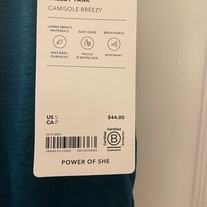 Athleta Teal Breezy Tank NWT